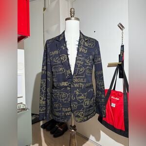 COMME des GARCONS HOMME PLUS Glitter Printed Wool Jacket